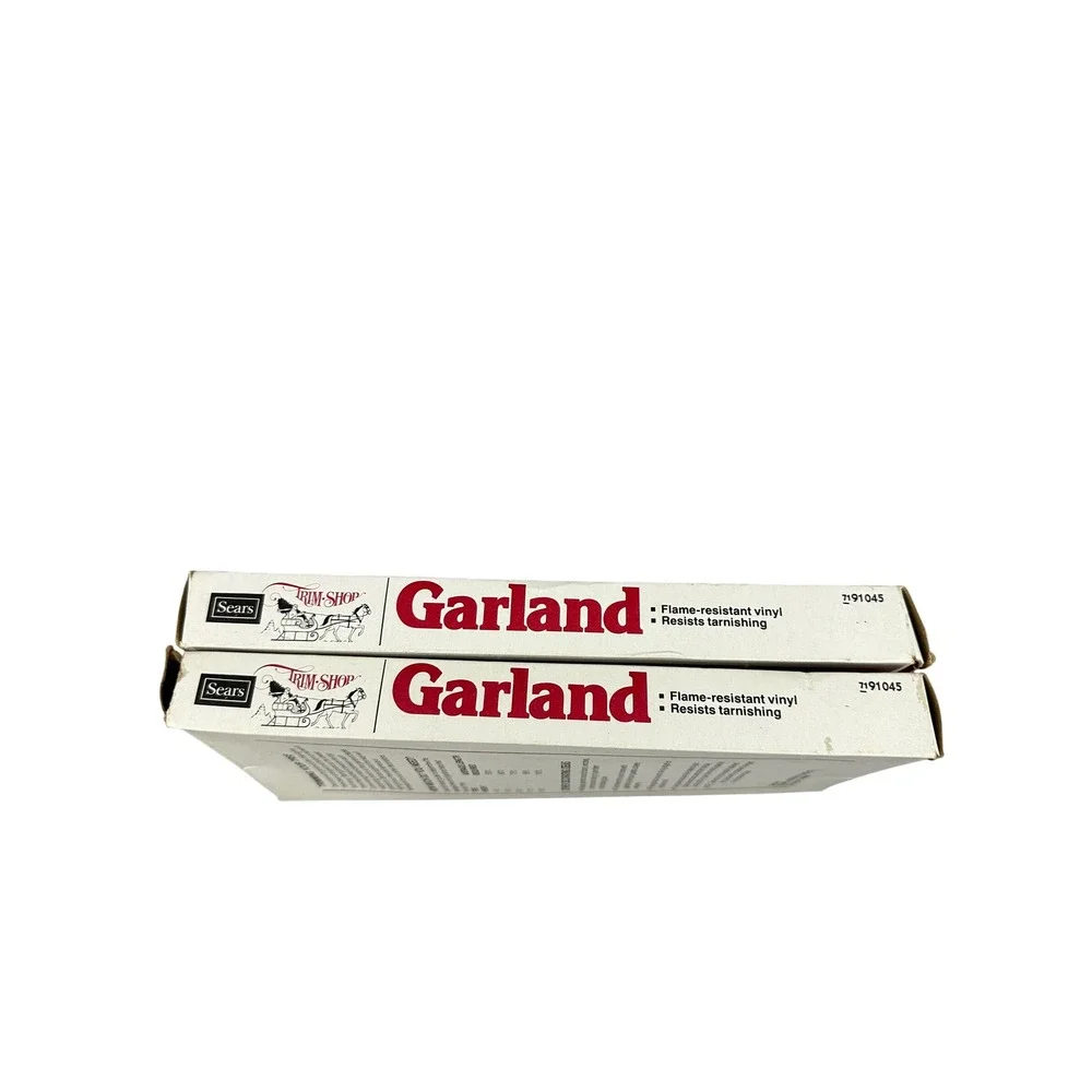 2 Boxes Vintage Sears Trim Shop Silver Garland Tinsel 15 Ft Long Nostalgia